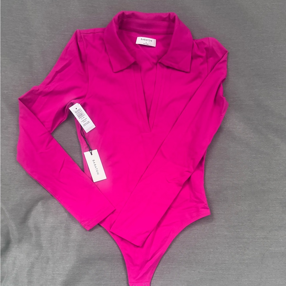 Babaton Contour Polo Long Sleeve Bodysuit